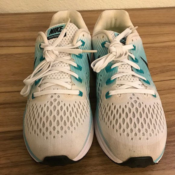 Nike Womens Air Zoom Pegasus 34 Blue/Green Running Shoes Size 8 880560-101 NWOB - Picture 3 of 7